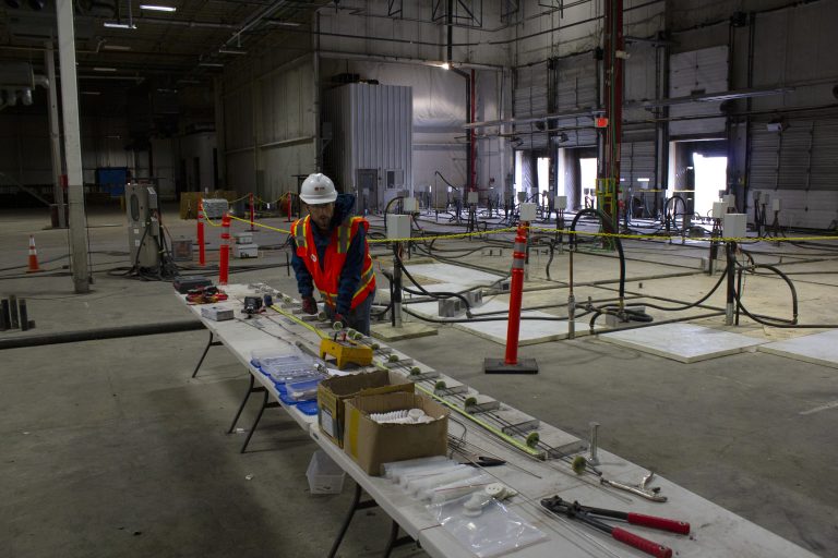 A TRS project engineer tests our patented FlexHeater element at a thermal remediation site in the Midwest.