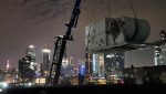 Thermal remediation equipment being moved in New York City.