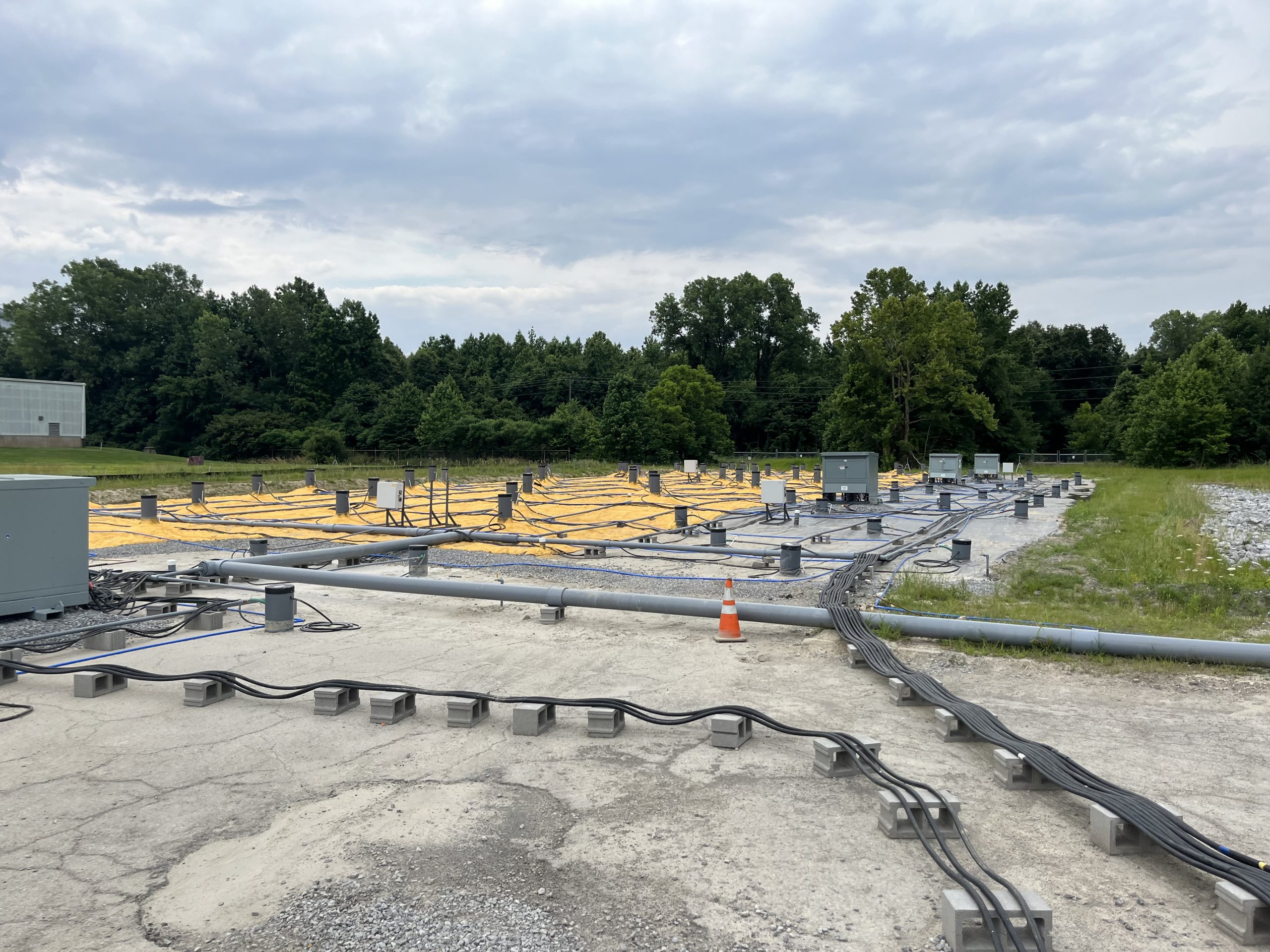 Chauffage par résistance électrique du TCE sur un site avec des problèmes de drainage.