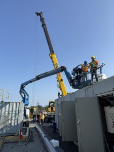 Crane operations with safety gear